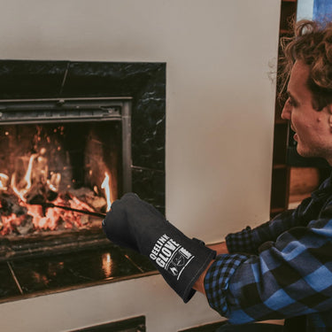 QeeLink Welding Gloves - Heat & Wear Resistant Lined Leather and Fireproof Stitching - For Welders/Fireplace/BBQ/Gardening